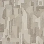 Schumacher 86830 The City's Silent Lines Indoor/Out Stone fabric swatch