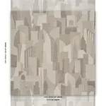 Schumacher 86830 The City's Silent Lines Indoor/Out Stone fabric swatch