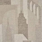 Schumacher 86830 The City's Silent Lines Indoor/Out Stone fabric swatch