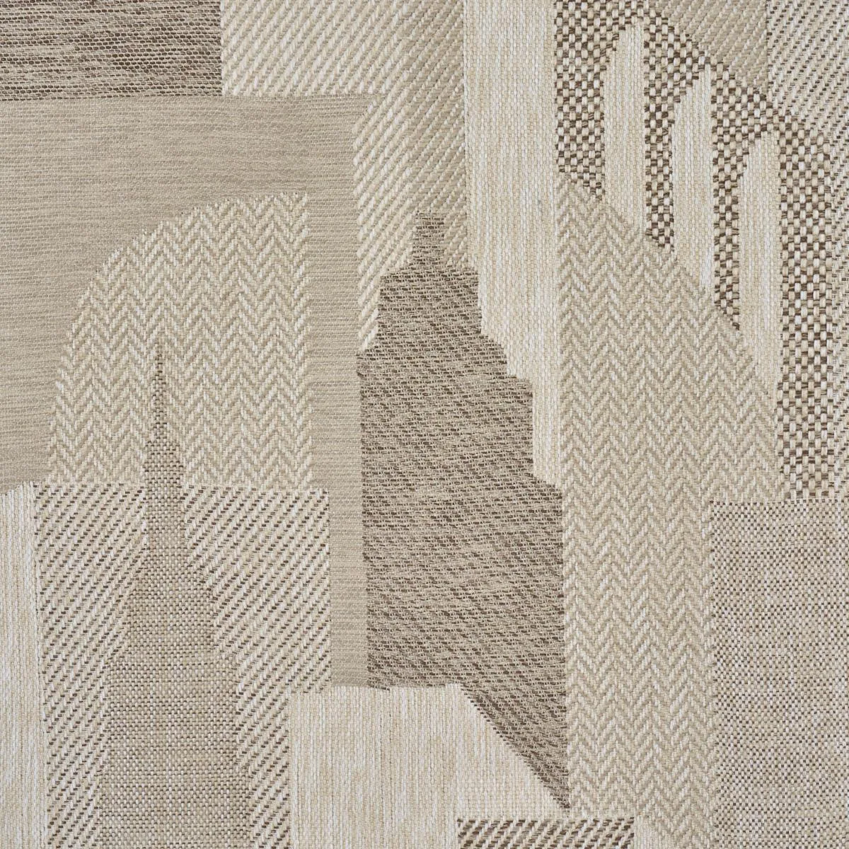 Schumacher 86830 The City's Silent Lines Indoor/Out Stone fabric swatch