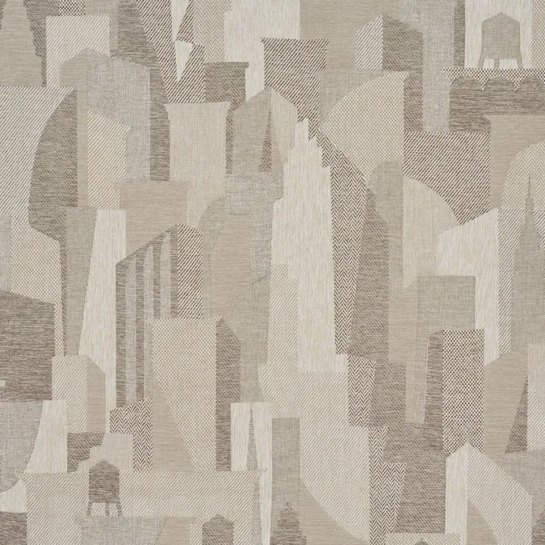 Schumacher 86830 The City's Silent Lines Indoor/Out Stone fabric swatch