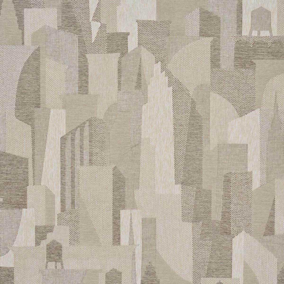 Schumacher 86830 The City's Silent Lines Indoor/Out Stone fabric swatch