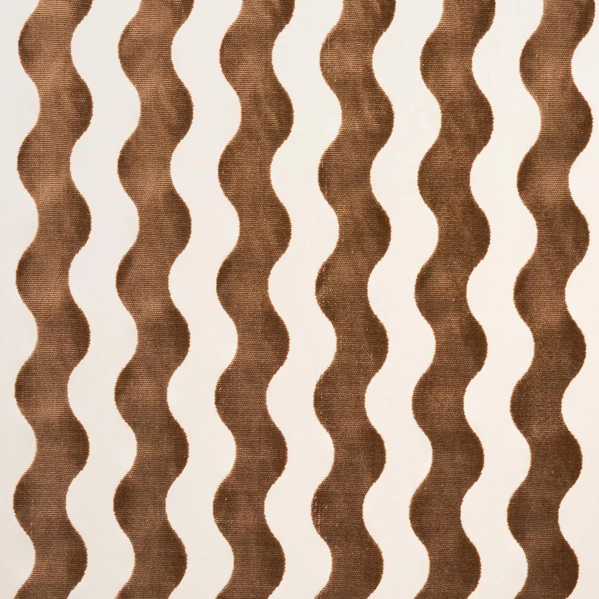 Schumacher 69426 The Wave Velvet Camel fabric swatch