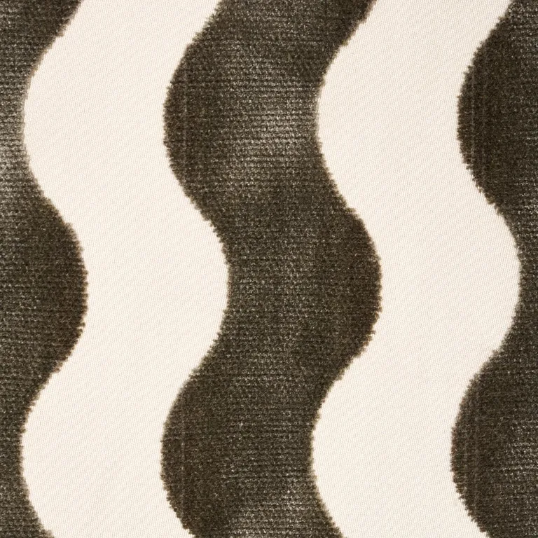 Schumacher 69425 The Wave Velvet Grey fabric swatch