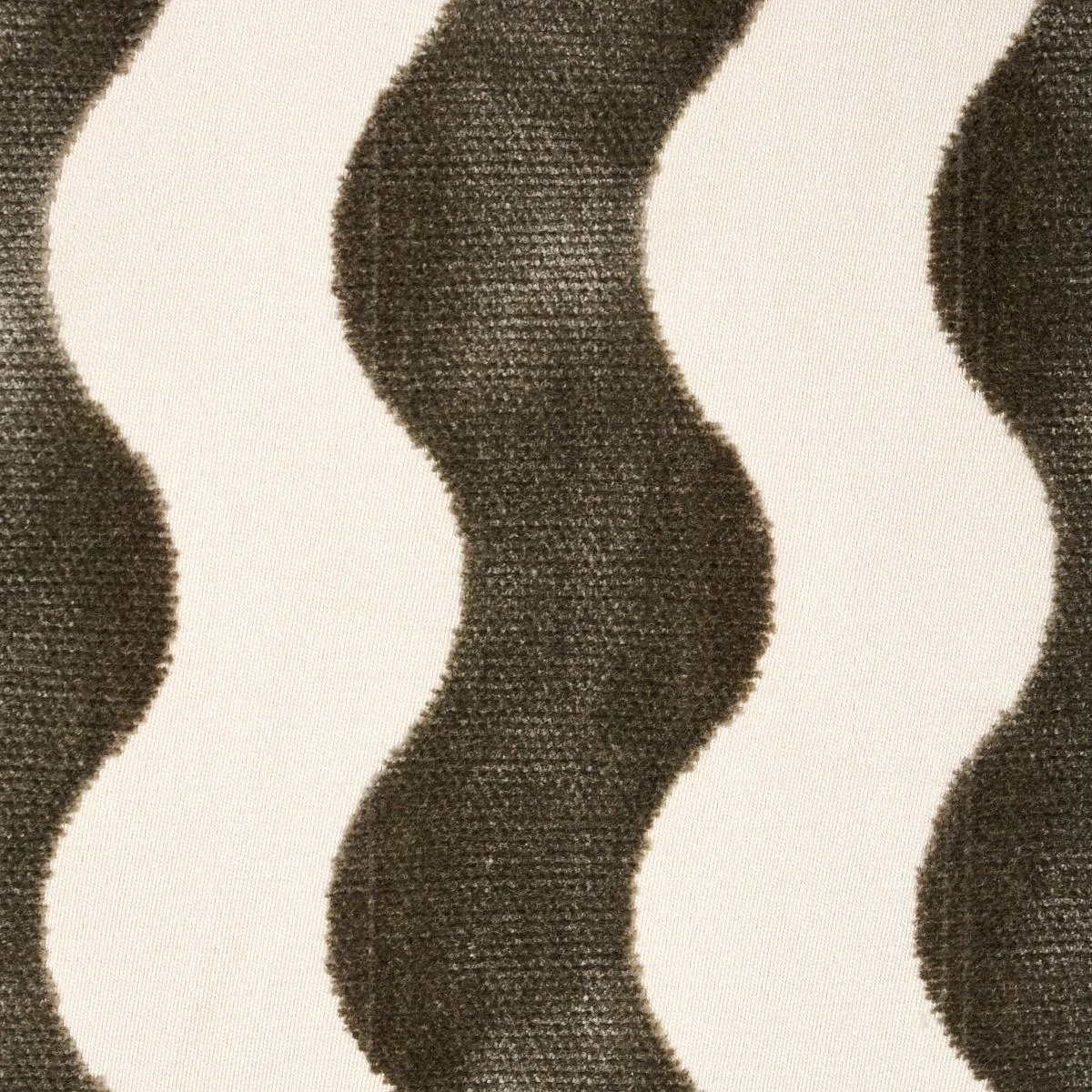 Schumacher 69425 The Wave Velvet Grey fabric swatch