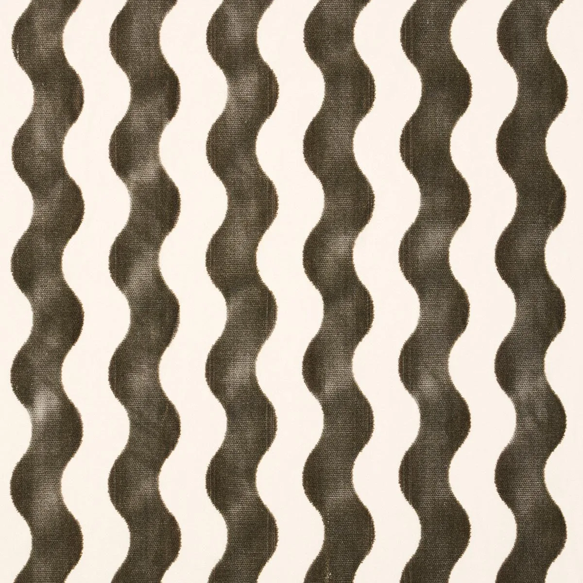 Schumacher 69425 The Wave Velvet Grey fabric swatch