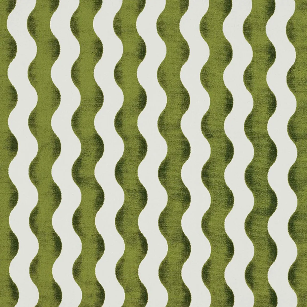 Schumacher 69422 The Wave Velvet Lettuce fabric swatch