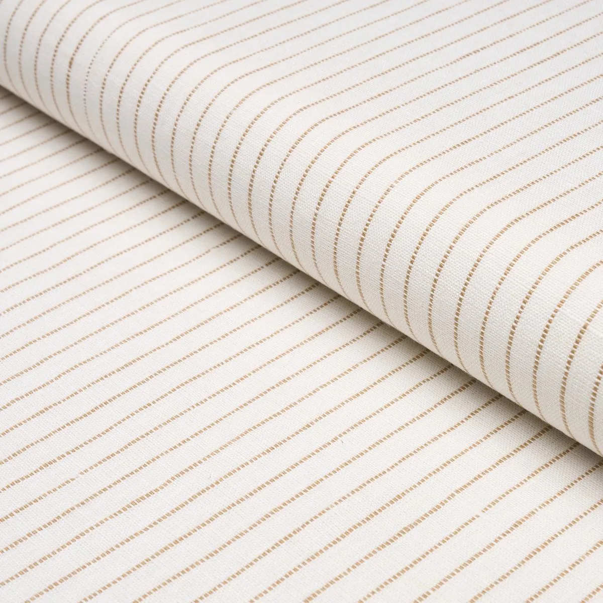 Schumacher 87121 Theo Stripe Neutral fabric swatch