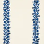 Schumacher 80741 Theodora Embroidery Blue fabric swatch