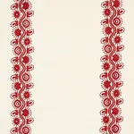 Schumacher 80742 Theodora Embroidery Red fabric swatch