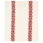 Schumacher 80742 Theodora Embroidery Red fabric swatch