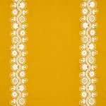 Schumacher 80740 Theodora Embroidery Saffron fabric swatch