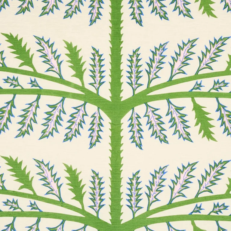 Schumacher 179530 Thistle Ivory fabric swatch