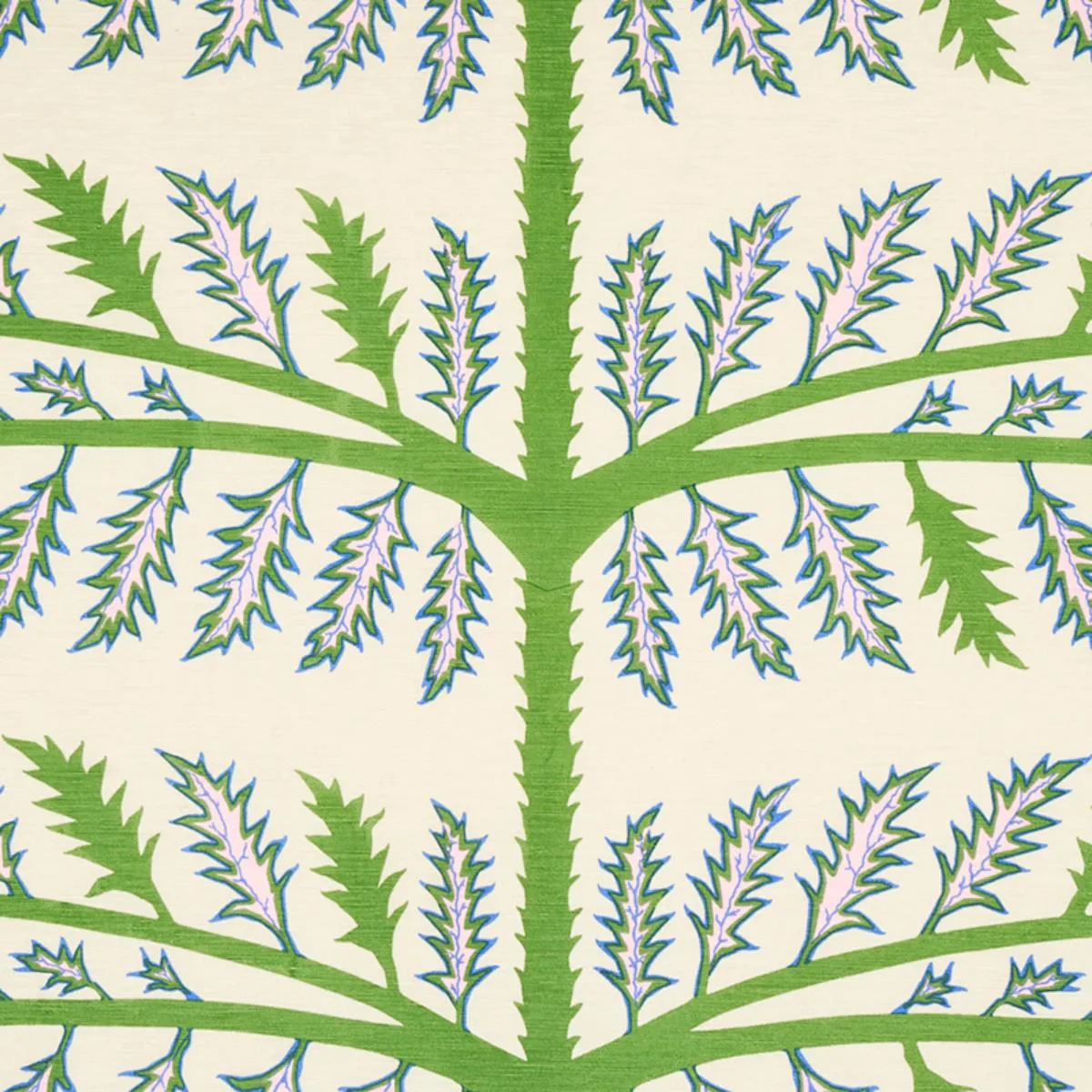 Schumacher 179530 Thistle Ivory fabric swatch