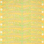 Schumacher 179532 Thistle Mustard fabric swatch