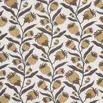 Schumacher 181681 Thistle Vine Black & Gold fabric swatch