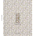 Schumacher 181681 Thistle Vine Black & Gold fabric swatch