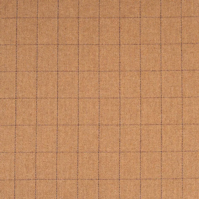Schumacher 85291 Thompson Merino Windowpane Camel fabric swatch