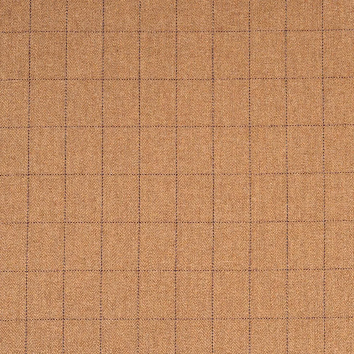 Schumacher 85291 Thompson Merino Windowpane Camel fabric swatch