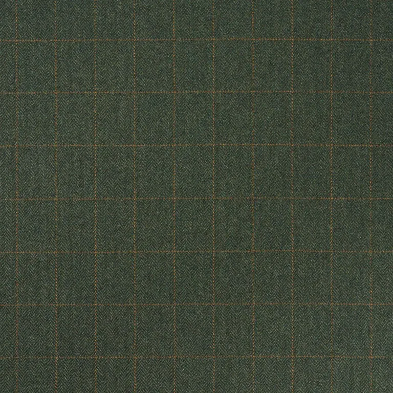 Schumacher 85290 Thompson Merino Windowpane Hunter Green fabric swatch