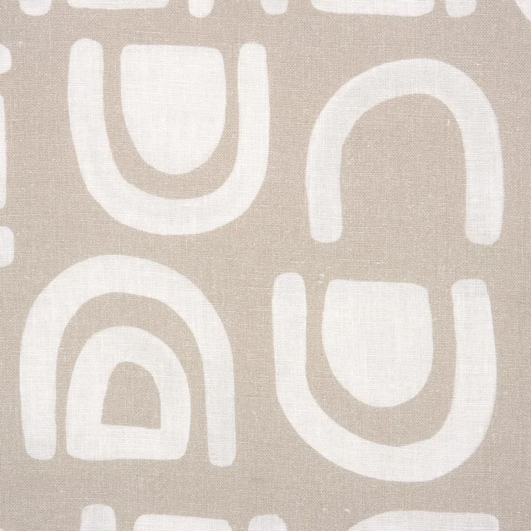 Schumacher 180420 Threshold Printed Linen Ginger fabric swatch