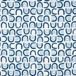 Schumacher 180422 Threshold Printed Linen Lapis fabric swatch