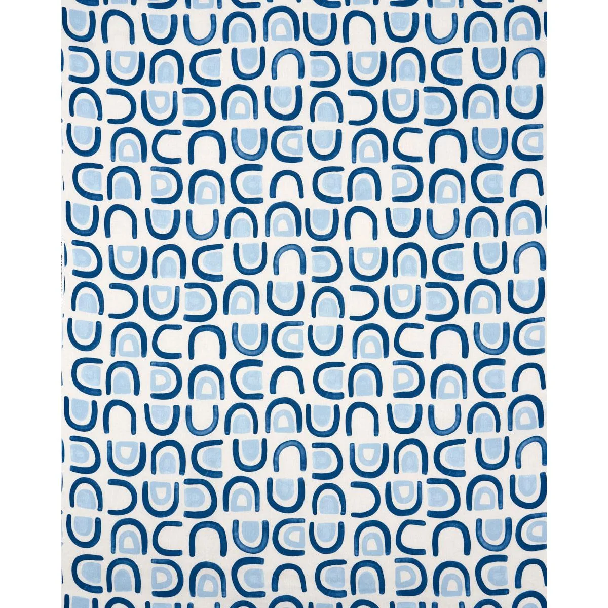 Schumacher 180422 Threshold Printed Linen Lapis fabric swatch