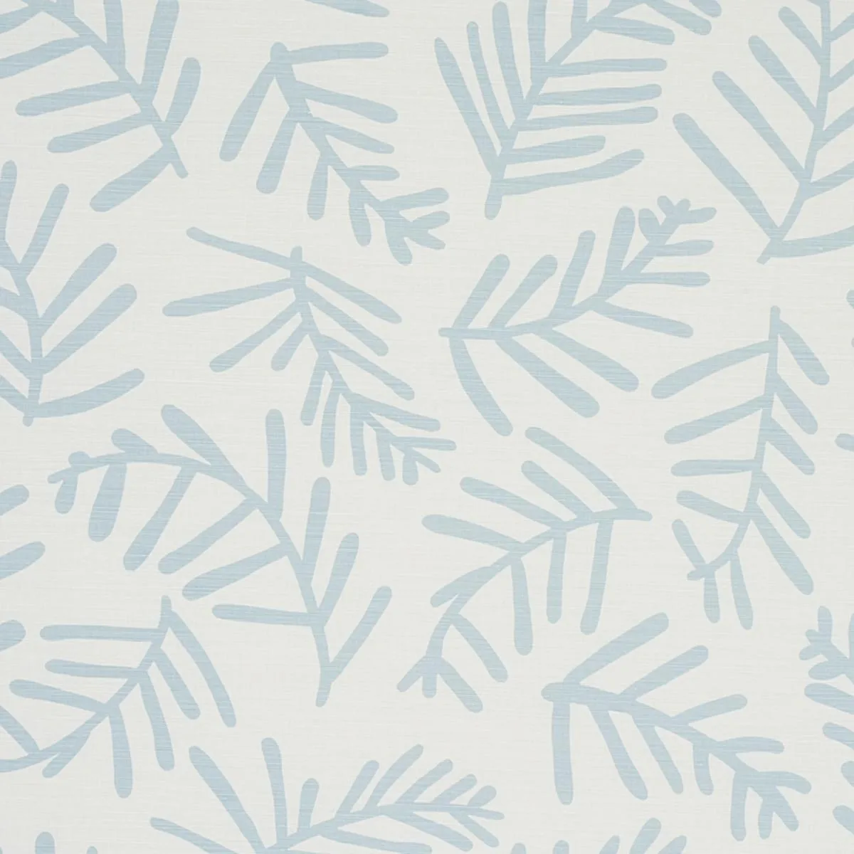 Schumacher 179911 Tiah Cove Blue Leaf fabric swatch