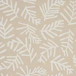 Schumacher 179912 Tiah Cove Ivory On Natural fabric swatch