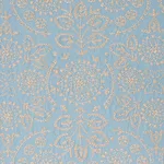 Schumacher 79860 Tiana Embroidery Chambray fabric swatch