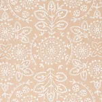 Schumacher 79861 Tiana Embroidery Natural fabric swatch