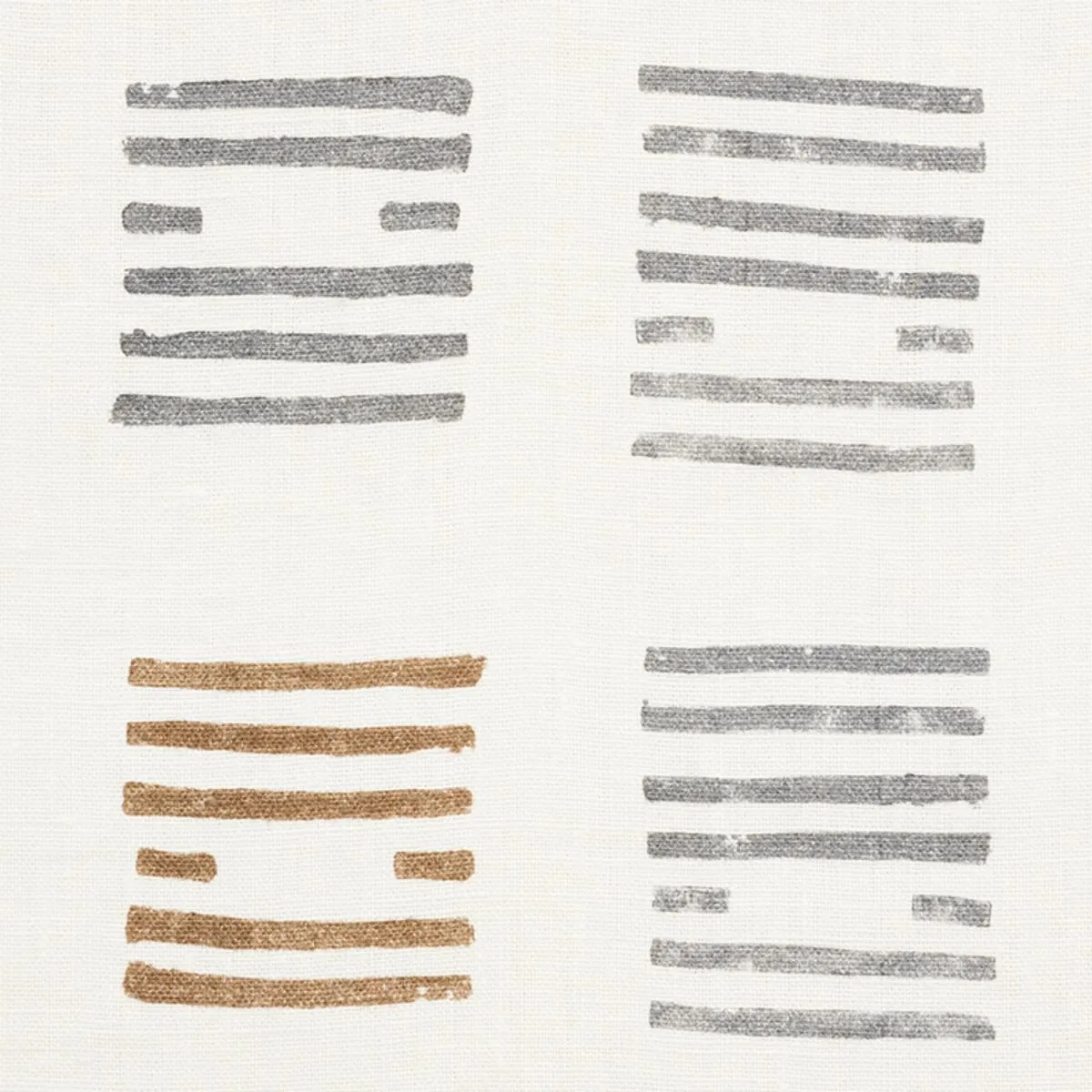 Schumacher 177882 Tiasquam Charcoal fabric swatch