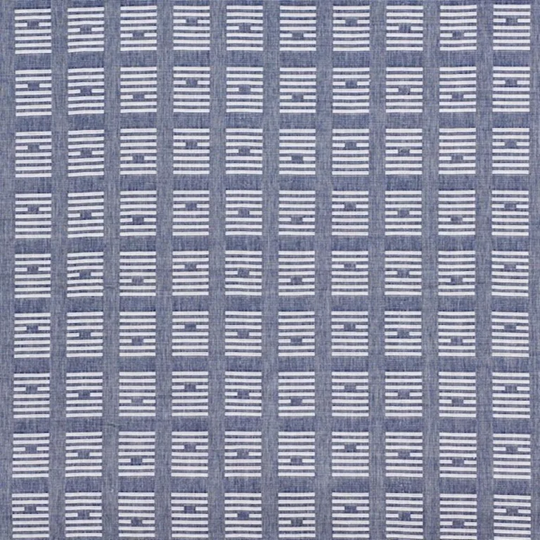 Schumacher 75660 Tiasquam Weave Navy fabric swatch