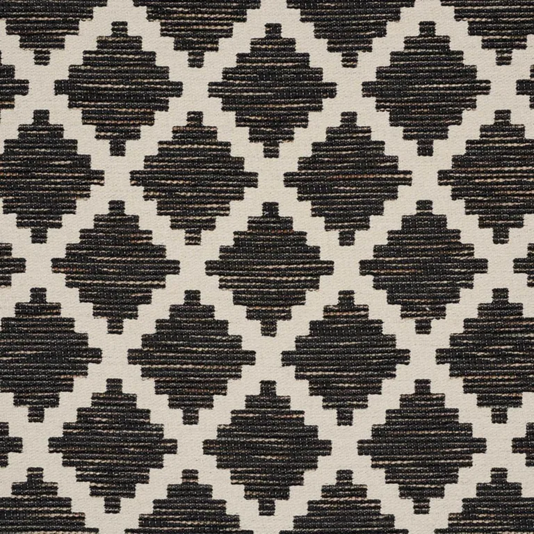 Schumacher 76540 Tibur Black fabric swatch