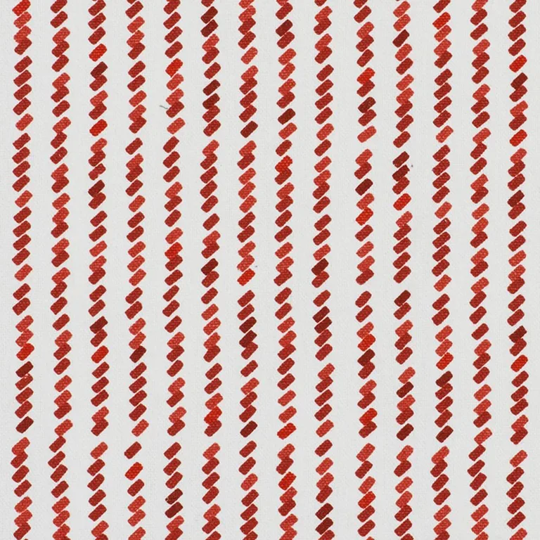 Schumacher 176540 Tic For Tac Red fabric swatch
