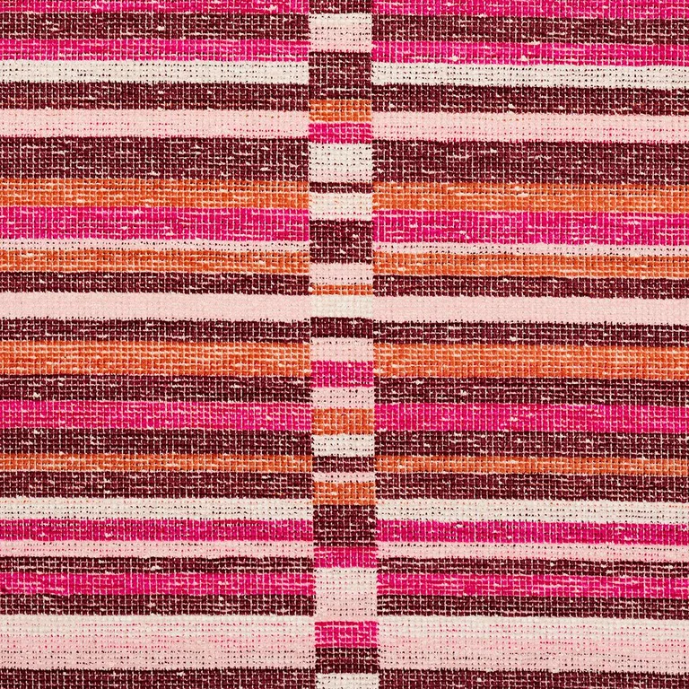 Schumacher 82012 Tierra Stripe Berry fabric swatch