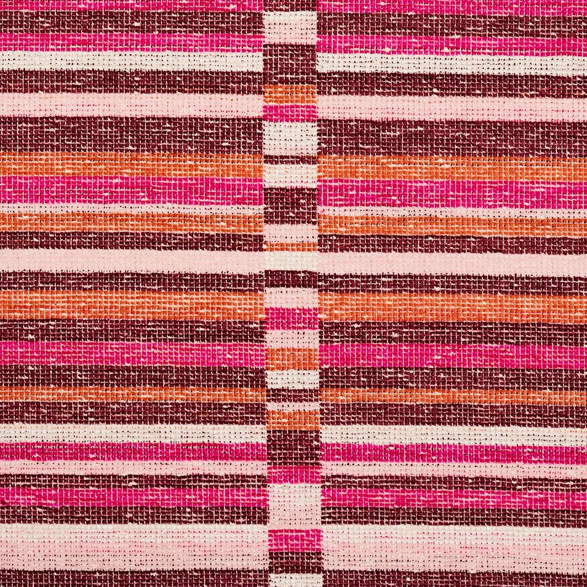 Schumacher 82012 Tierra Stripe Berry fabric swatch