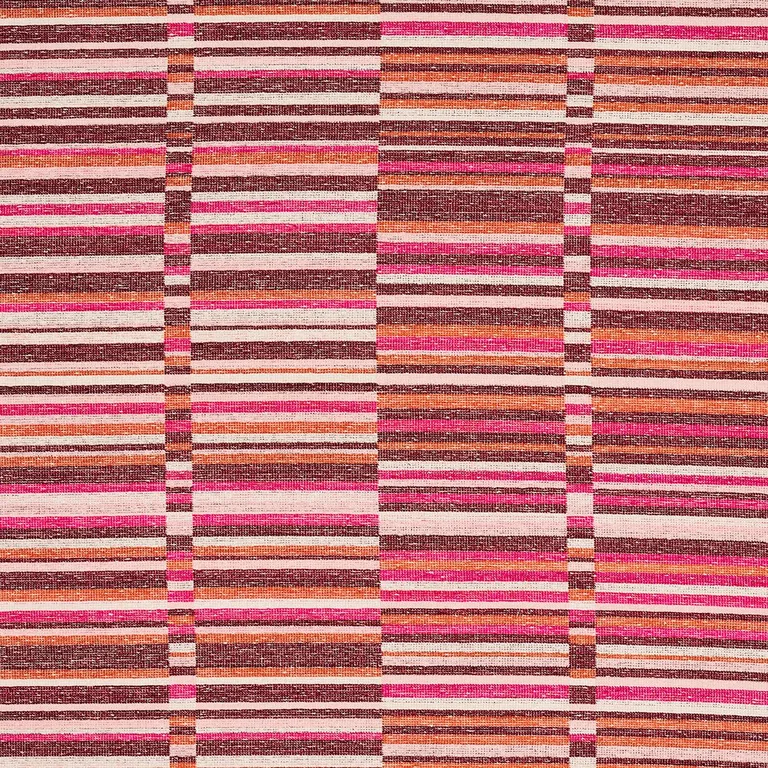 Schumacher 82012 Tierra Stripe Berry fabric swatch