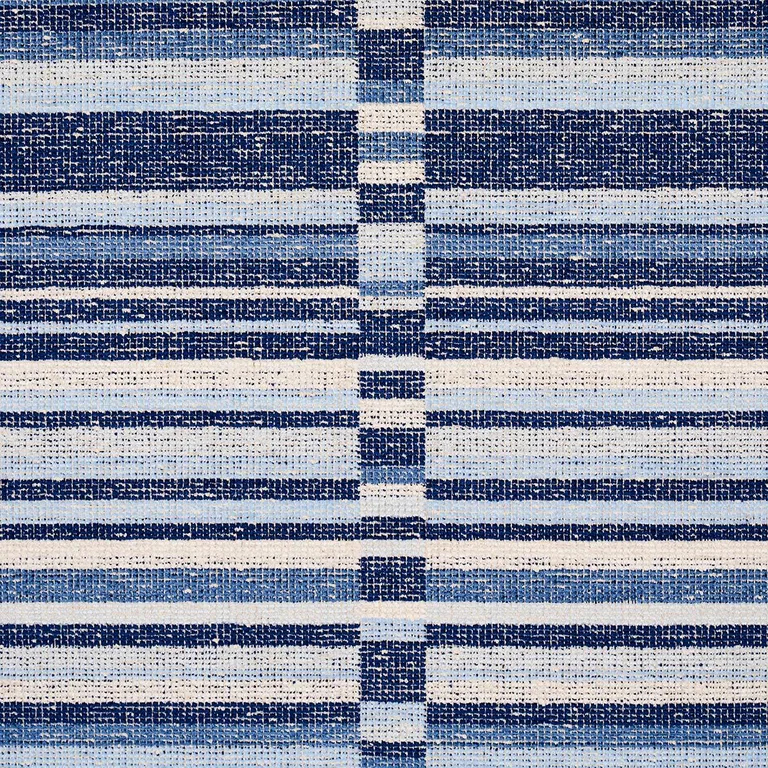Schumacher 82010 Tierra Stripe Blue fabric swatch