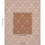 Schumacher 182840 Tiger Palm Silhouette Outdoor Mediterranean Spice fabric swatch