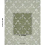 Schumacher 182841 Tiger Palm Silhouette Outdoor Sage fabric swatch