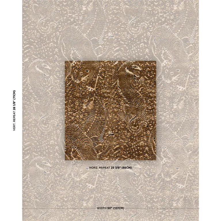Schumacher 84830 Tigress Velvet Gold fabric swatch
