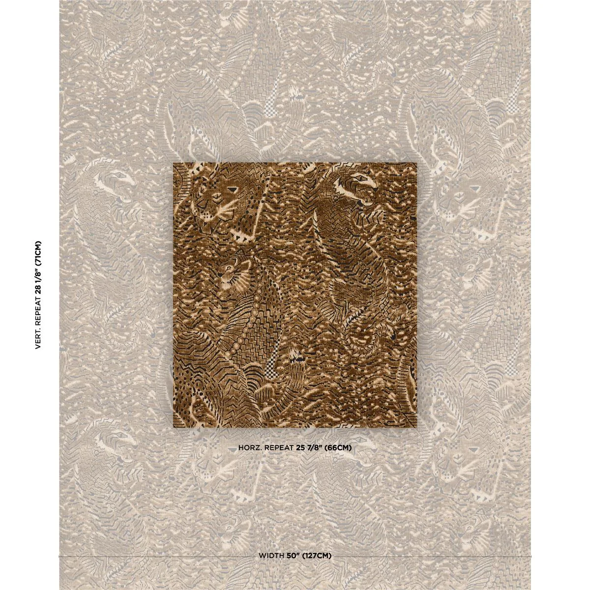 Schumacher 84830 Tigress Velvet Gold fabric swatch