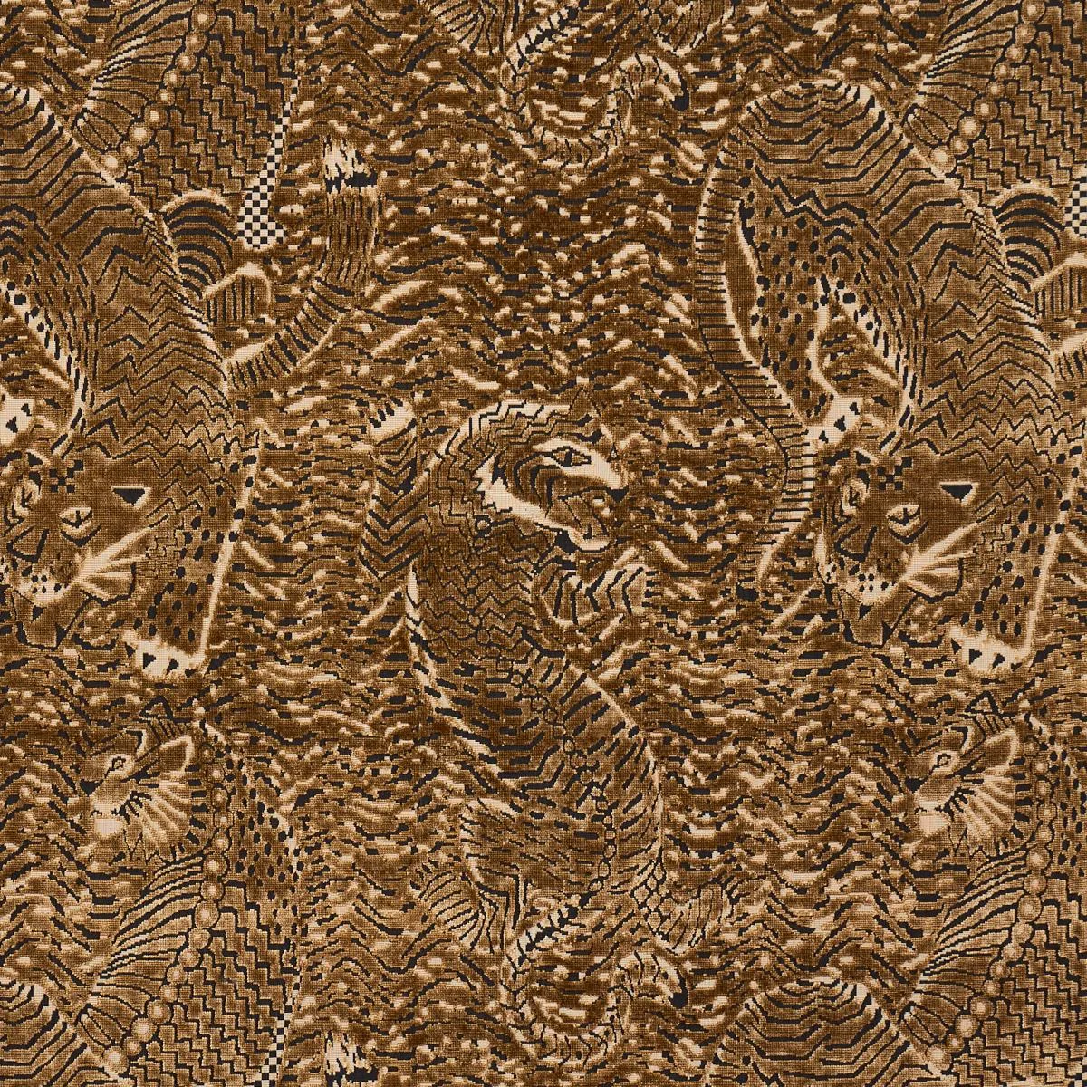 Schumacher 84830 Tigress Velvet Gold fabric swatch
