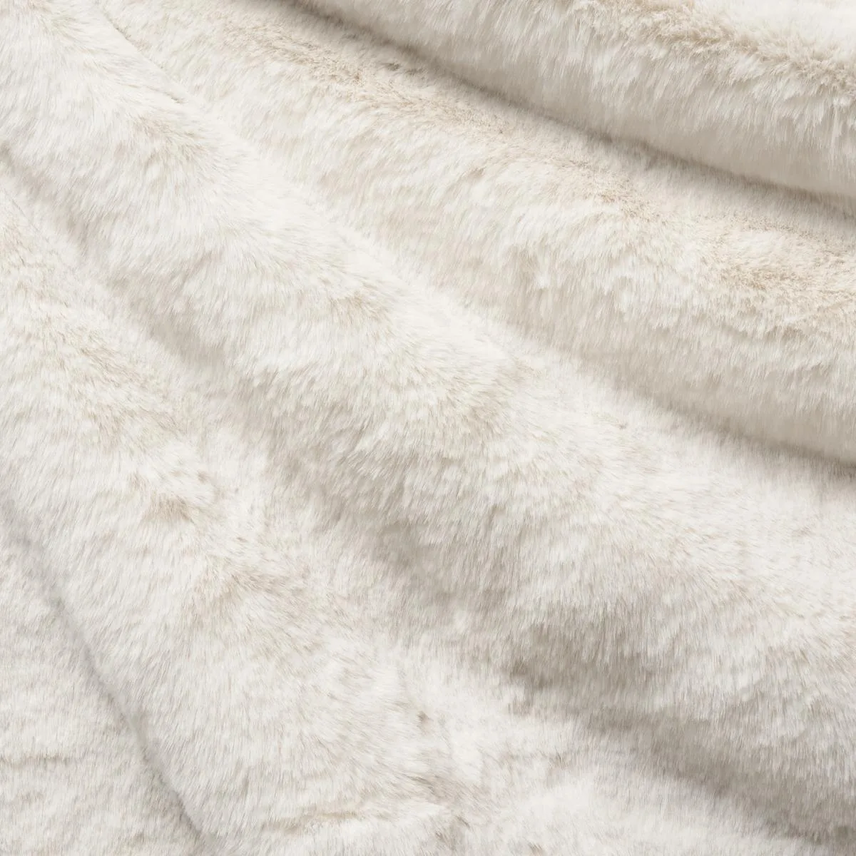 Schumacher 85362 Timberline Faux Fur Ivory fabric swatch