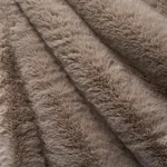 Schumacher 85360 Timberline Faux Fur Pewter fabric swatch