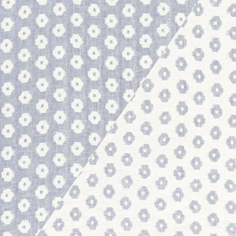 Schumacher 66612 Timur Weave Indigo fabric swatch