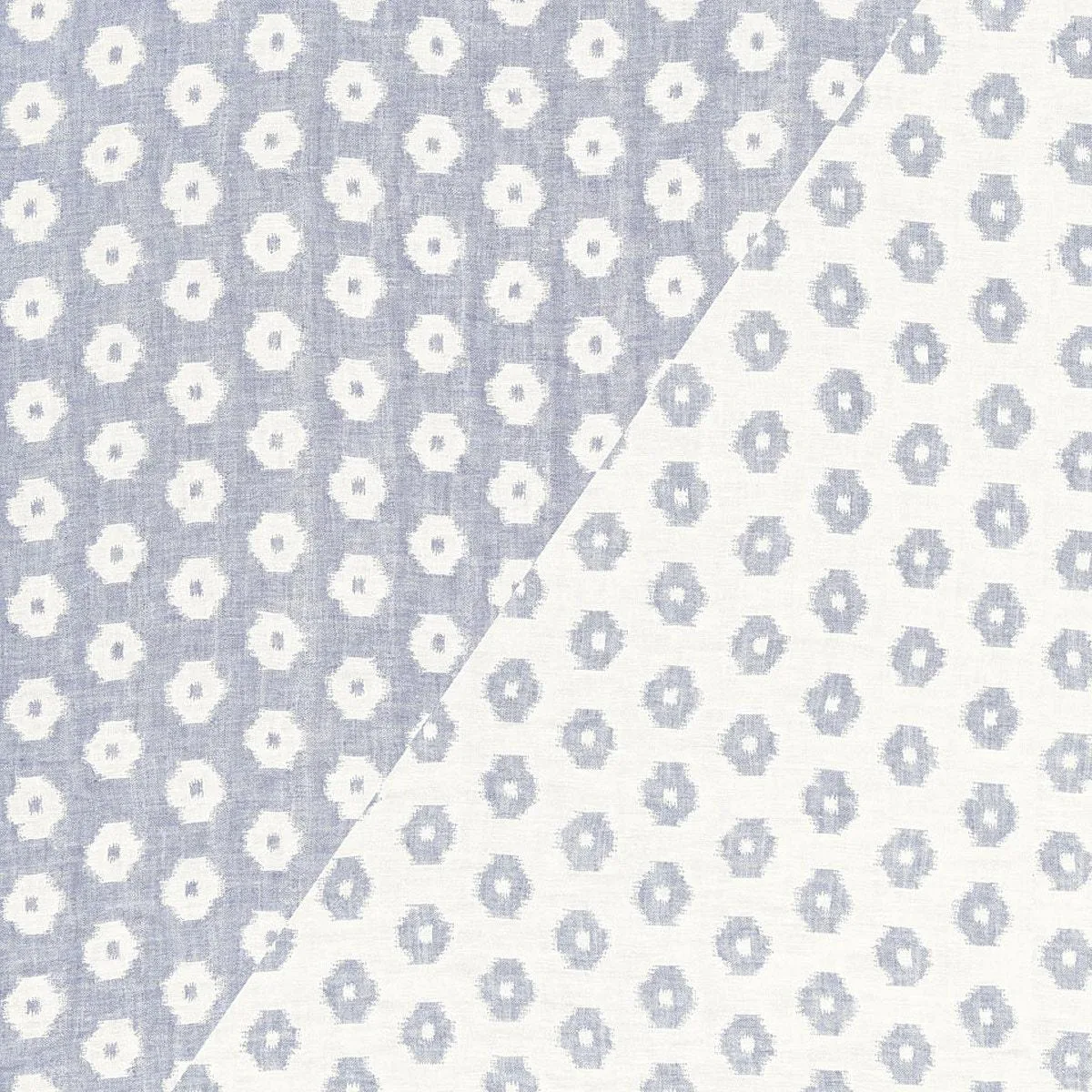Schumacher 66612 Timur Weave Indigo fabric swatch