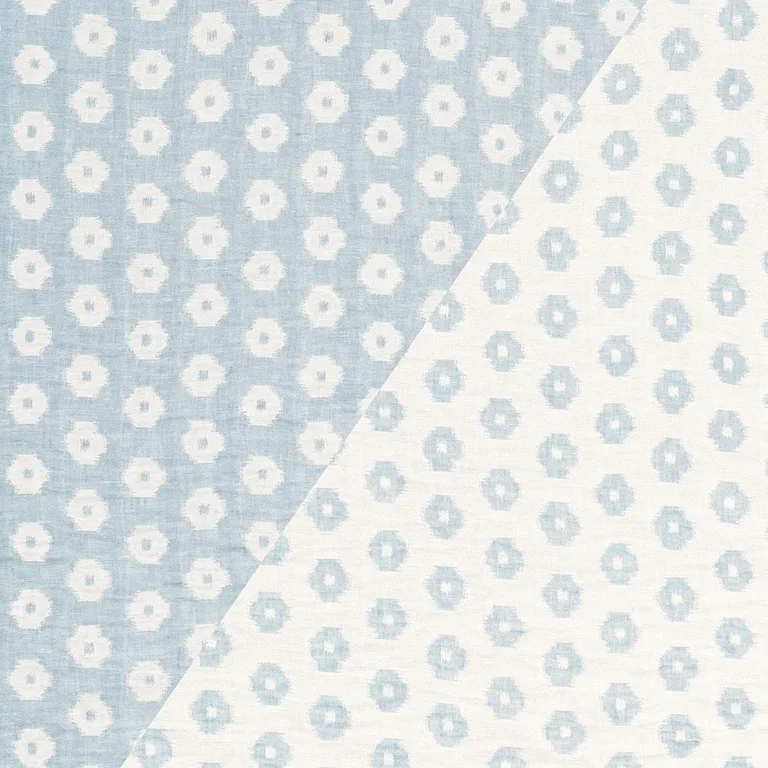 Schumacher 66611 Timur Weave Sky fabric swatch