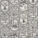 Schumacher 178570 Ting Ting Black fabric swatch